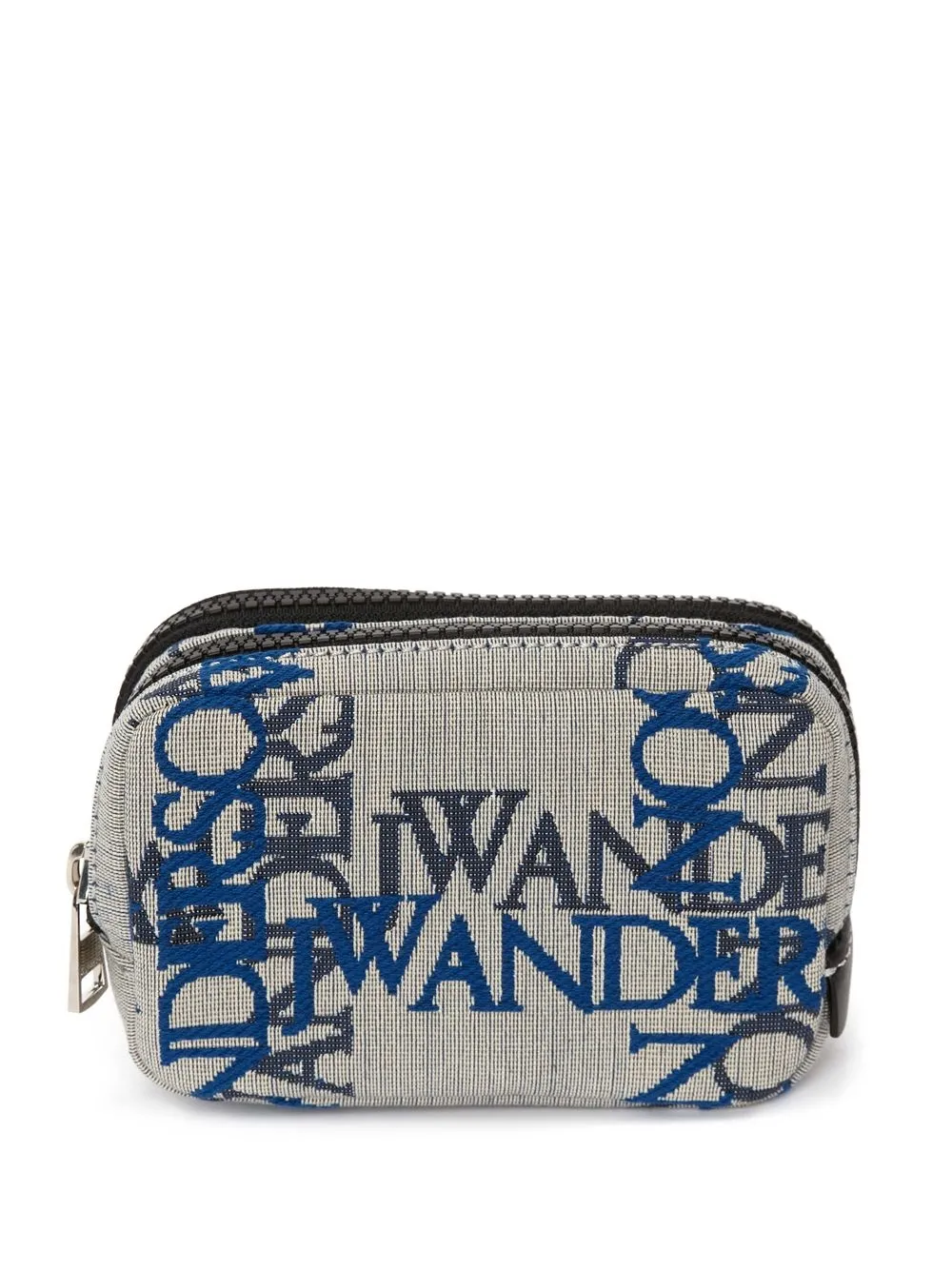 logo jacquard zip pouch