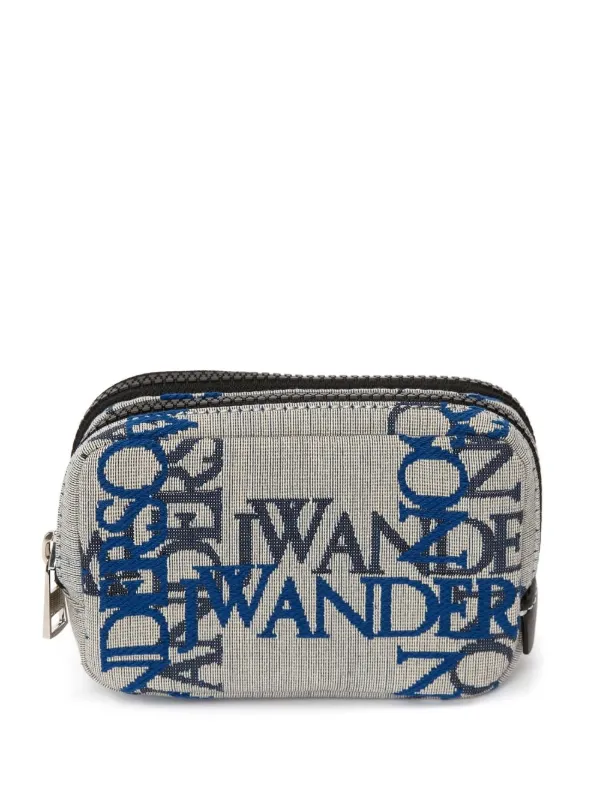 JW Anderson JW0191PG1632929 関税送料込 JW Anderson Logo Jacquard Zip Pouch | Grey | FARFETCH