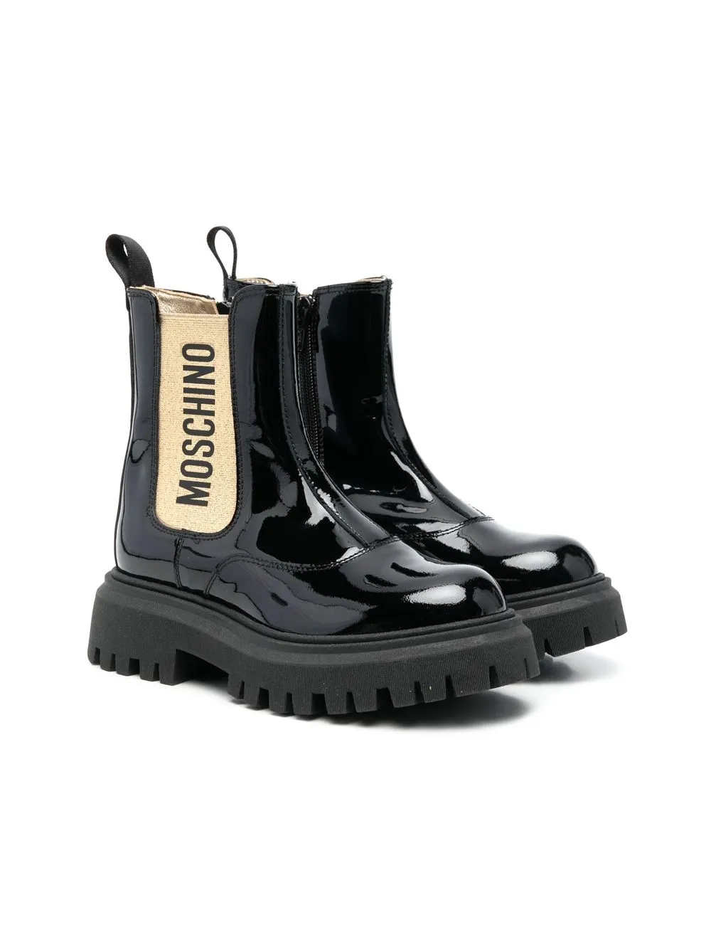 

Moschino Kids botines brillantes - Negro