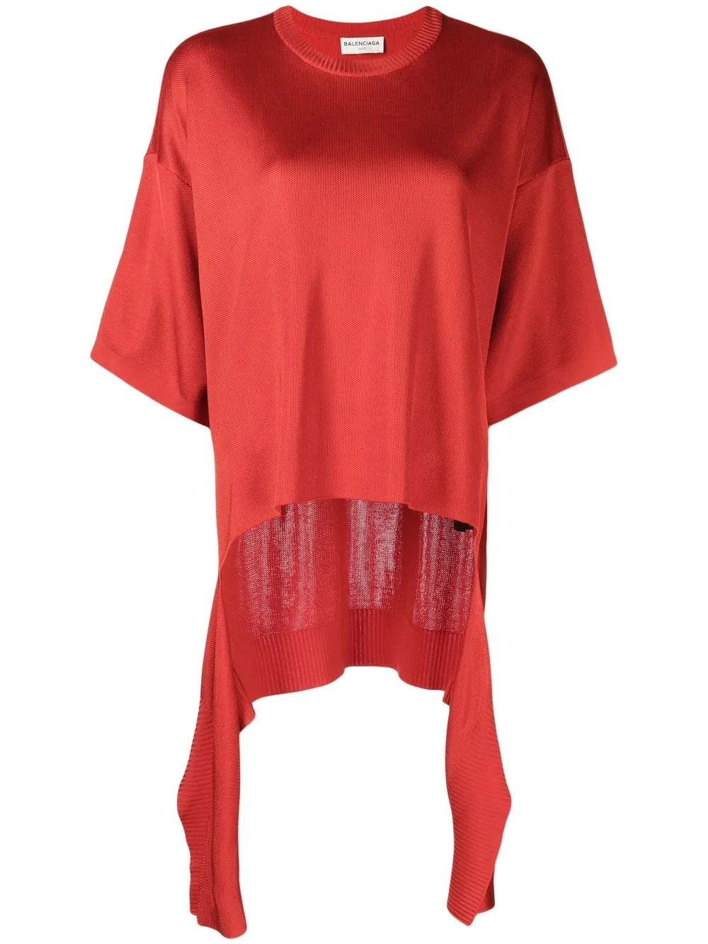

Balenciaga Pre-Owned top tejido con dobladillo asimétrico - Rojo