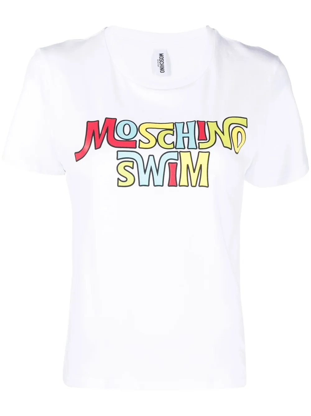 

Moschino playera manga corta con logo estampado - Blanco