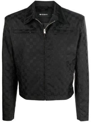 M I S B H V Men's Monogrammed Jacket - Black - Casual Jackets