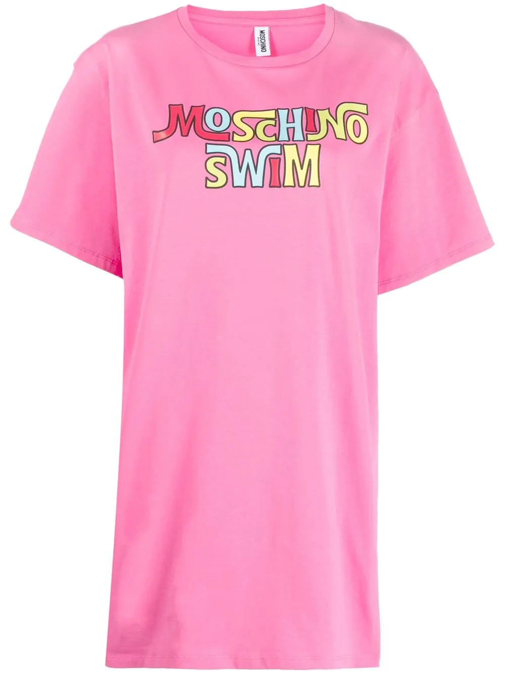

Moschino logo-lettering T-shirt dress - Pink