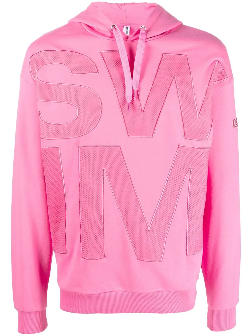 

Moschino hoodie con parche del logo - Rosado