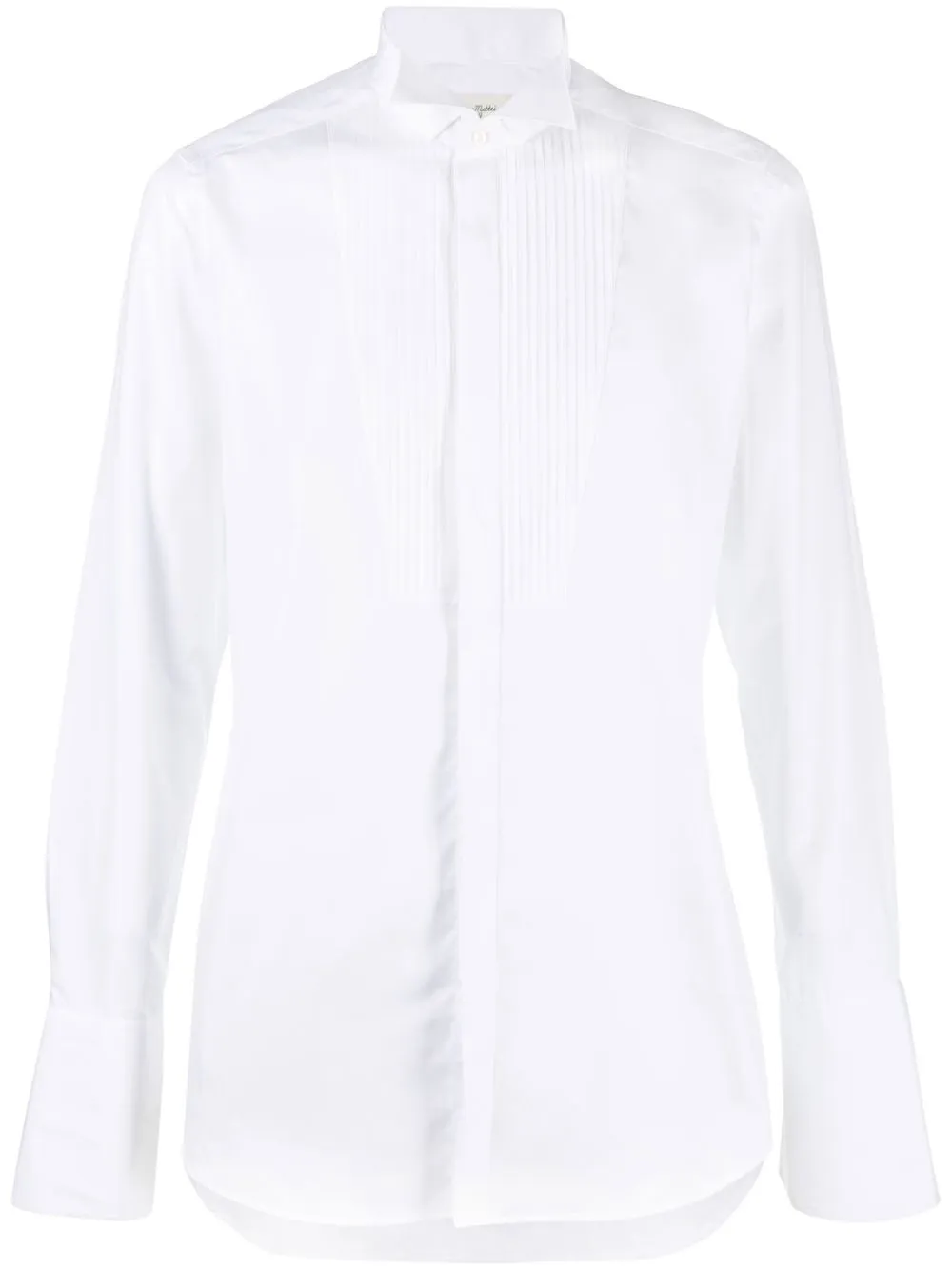 

Tintoria Mattei camisa con pechera plisada - Blanco