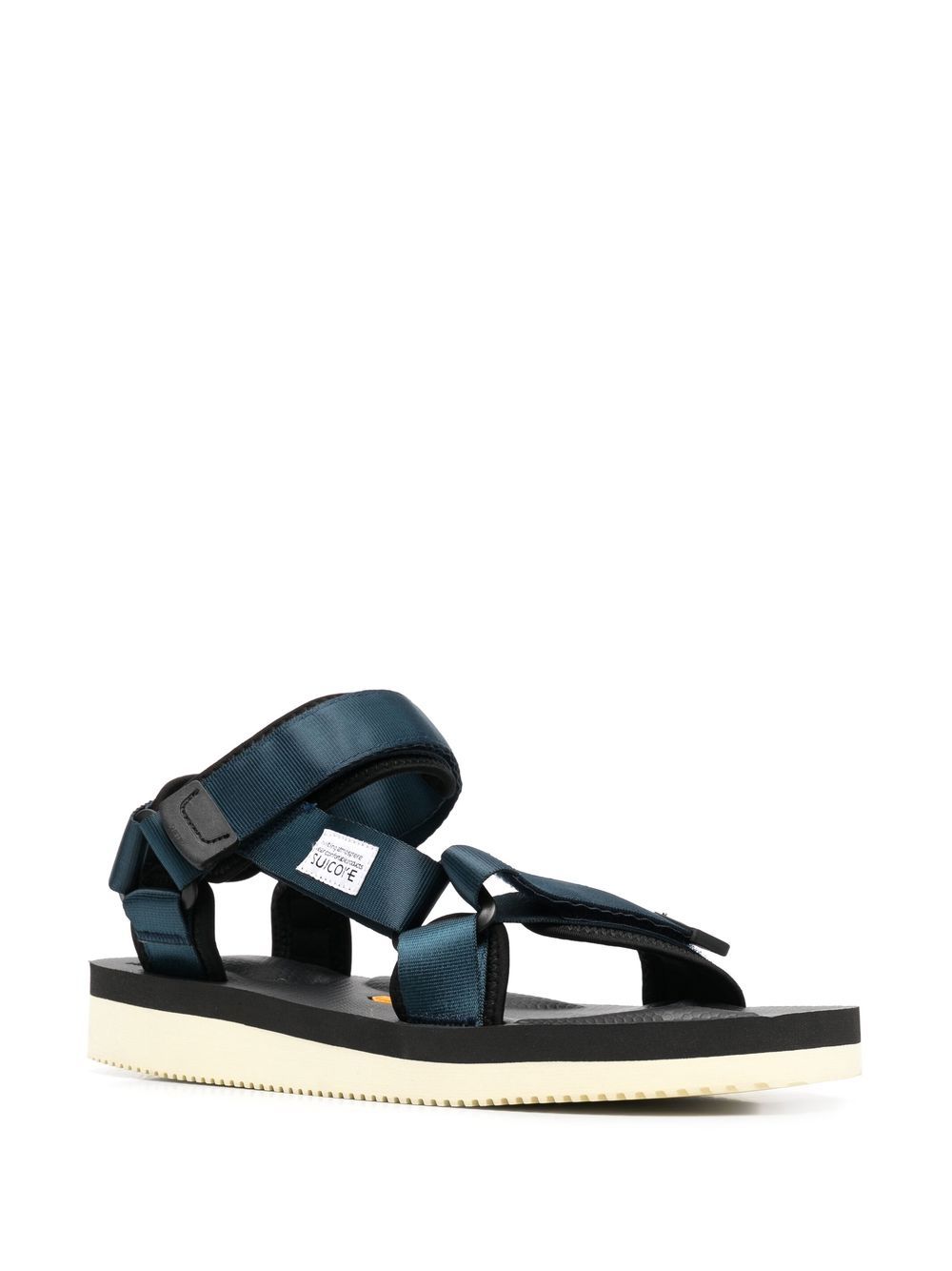 Shop Suicoke Logo-patch Open-toe Sandals In Blue