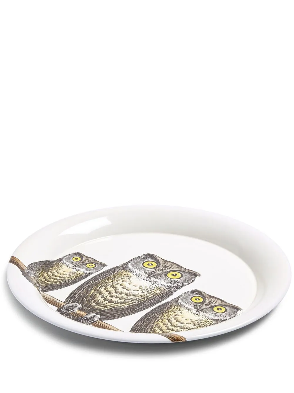 

Fornasetti Civette owl-print tray - White