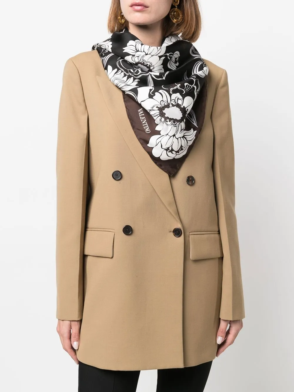 Valentino Garavani floral-print silk scarf | Image 2