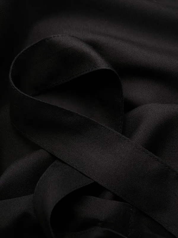 極美品/HERMES-Margiela/ワイドスラックス/シルク100/黒/38 極美品/HERMES-Margiela/ワイドスラックス/シルク100/黒/38