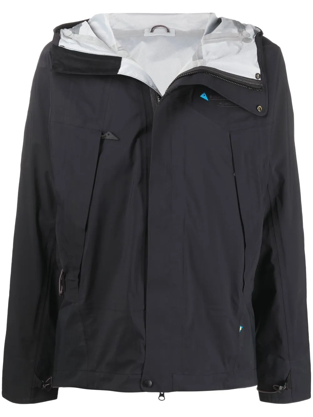 Klättermusen Embroidered-logo Zip-up Jacket In Black