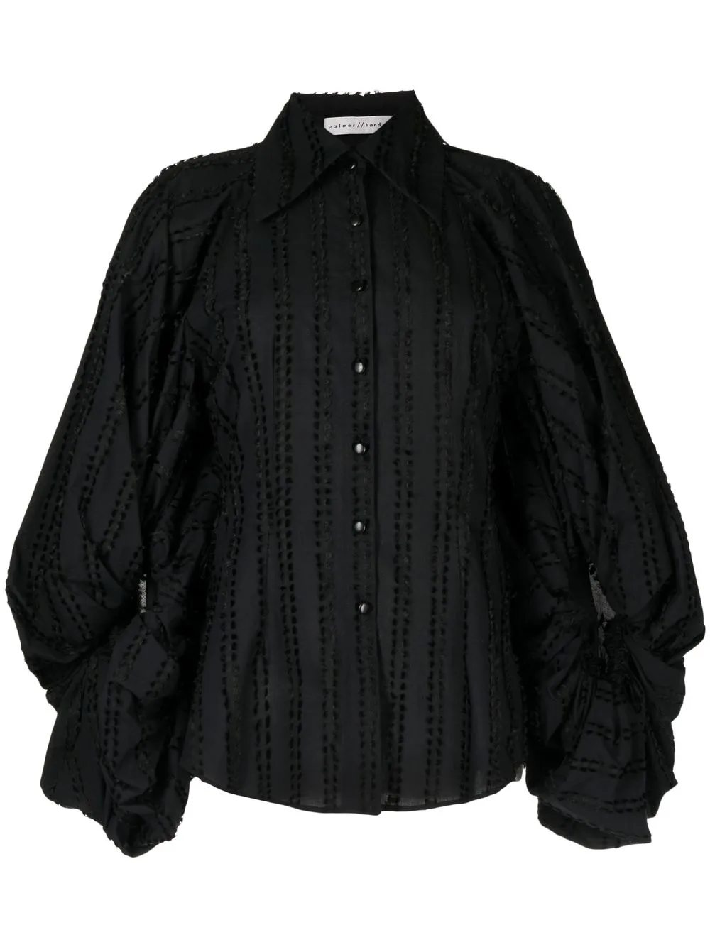 

Palmer//Harding stitching-detail long-sleeve shirt - Black