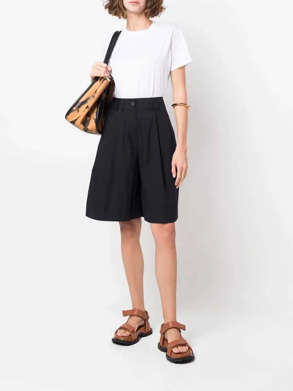 Studio Nicholson High waist shorts Blauw