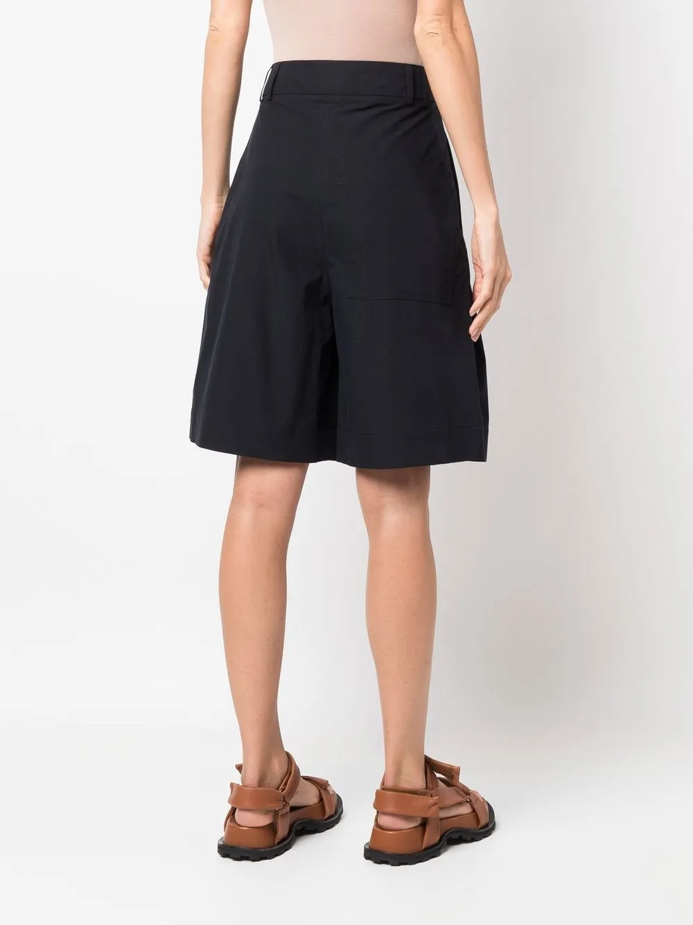 Studio Nicholson High waist shorts Blauw