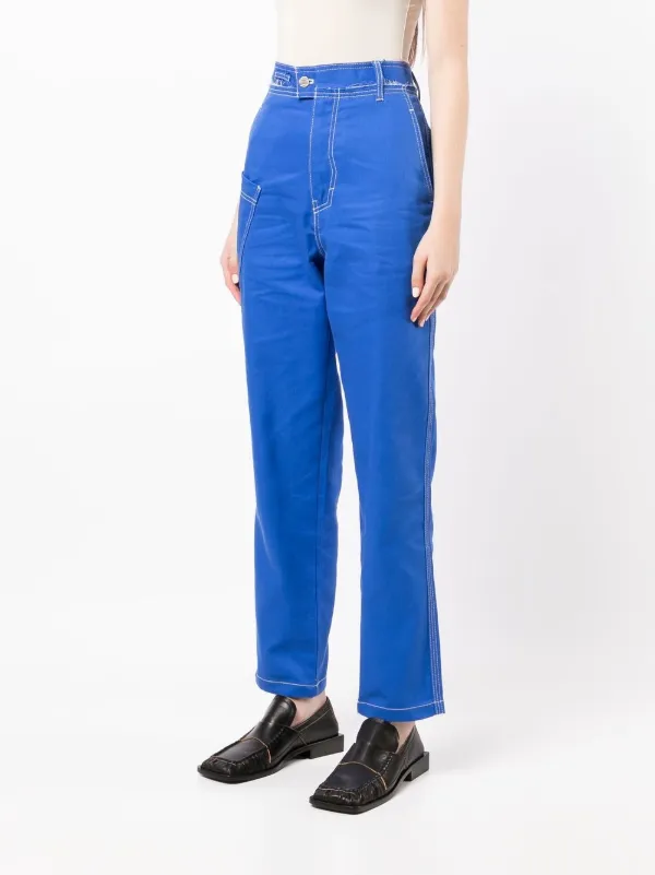 contrast-stitch Tapered Jeans - Farfetch