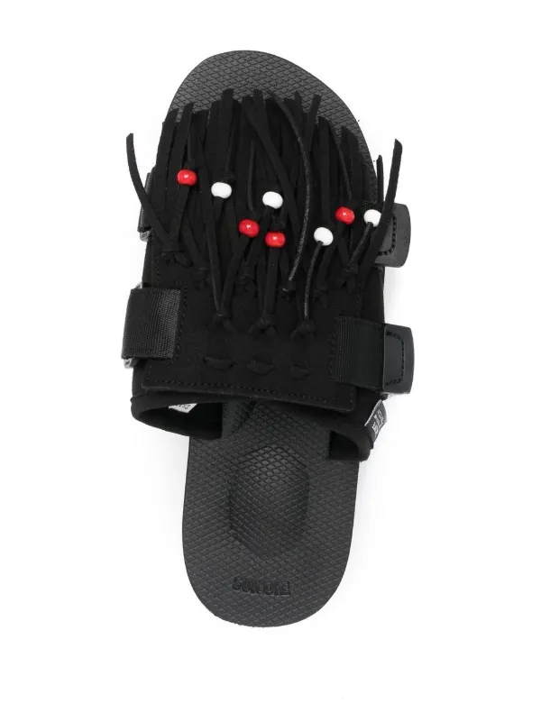 Suicoke HOTO-Scab Fringed Sandals | Black | FARFETCH ZA