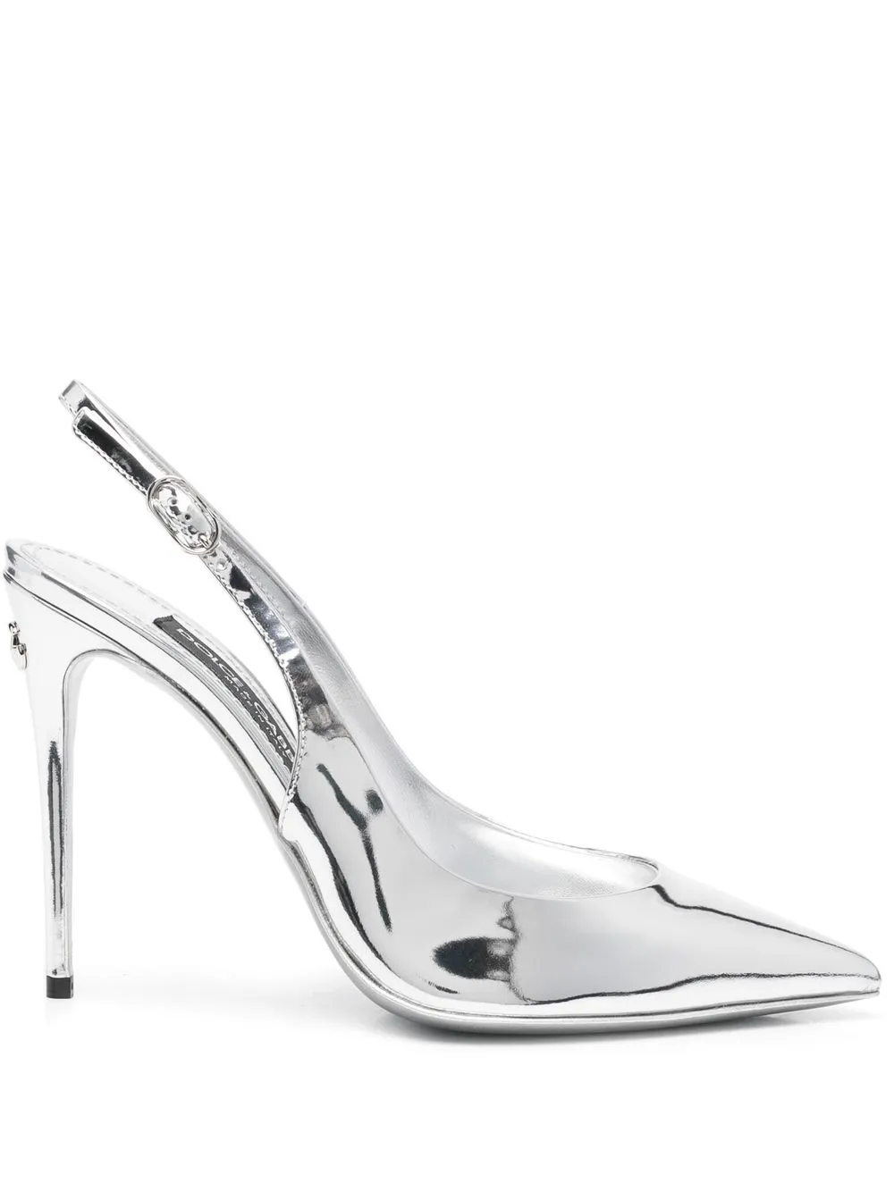 

Dolce & Gabbana zapatillas metalizadas con puntera en punta - Gris
