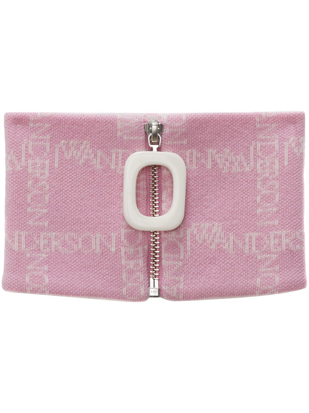 

JW Anderson bufanda con monograma estampado - Rosado