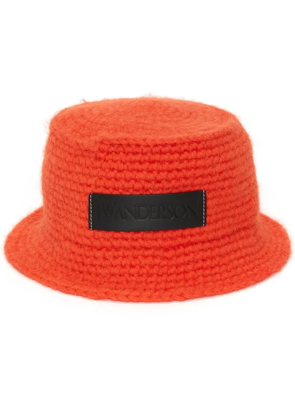 

JW Anderson gorro de pescador tejido con parche del logo - Naranja