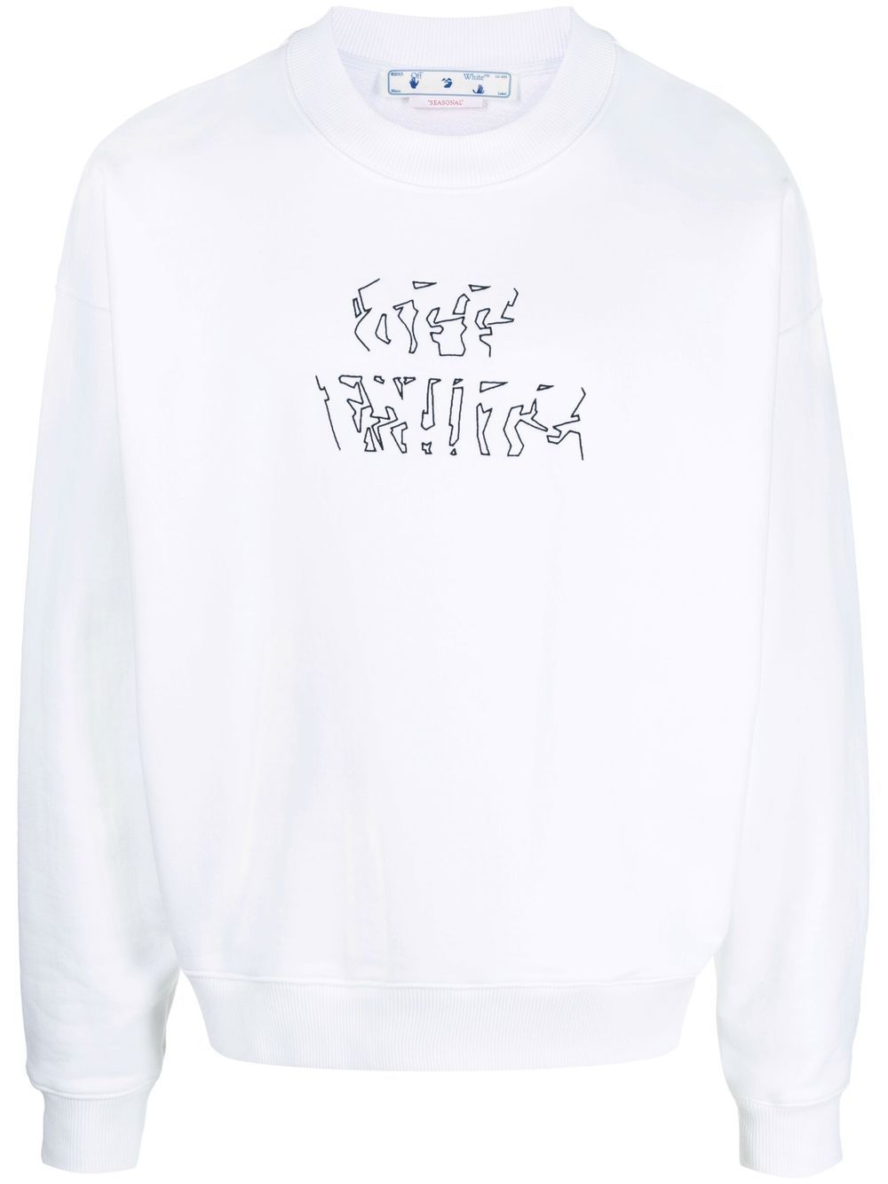 OFF-WHITE Graffiti Embroidery Cotton T-shirt