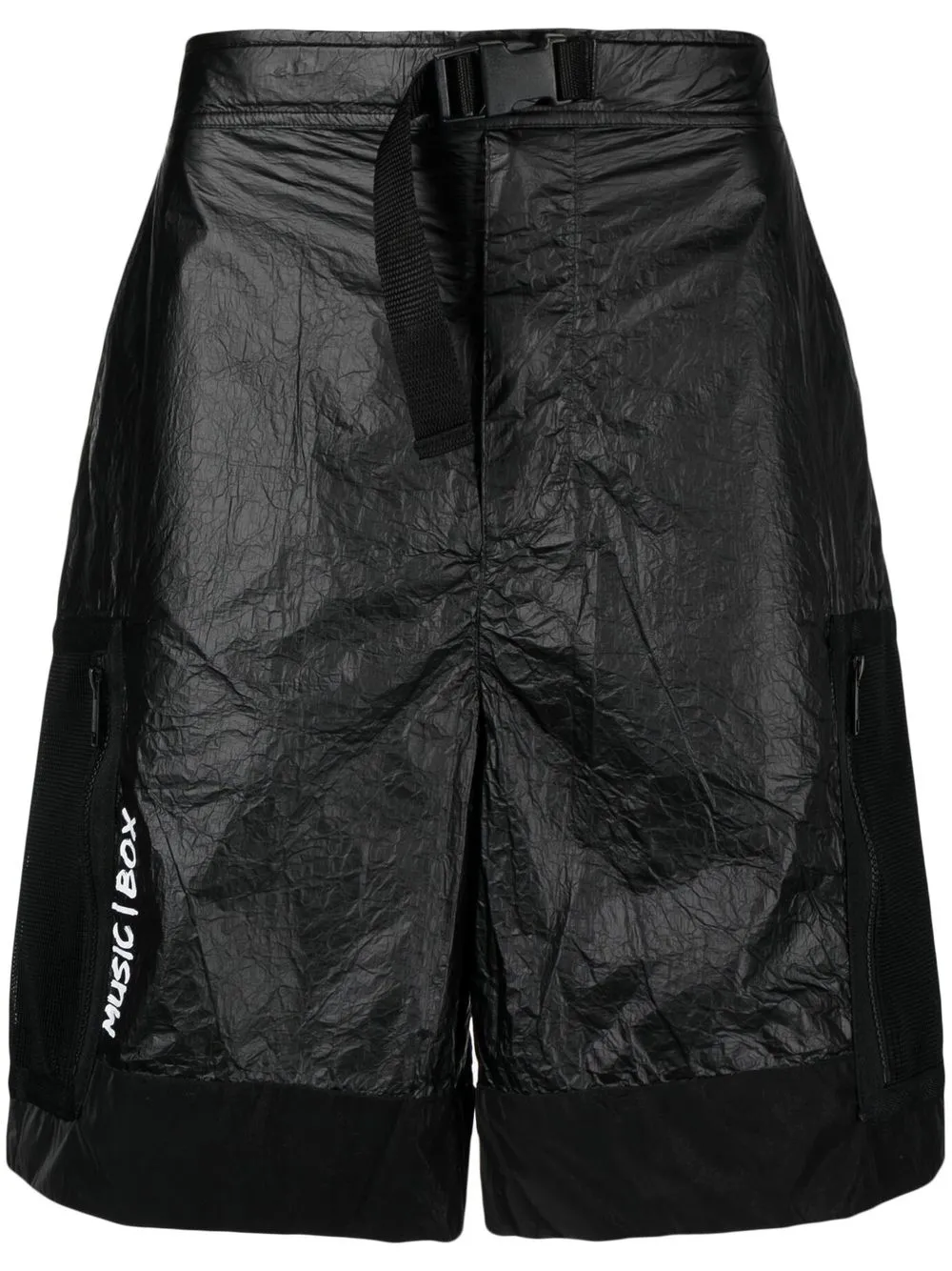 

Armani Exchange bermudas rectas con logo estampado - Negro