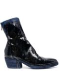 Guidi painted patent leather boots - Blue