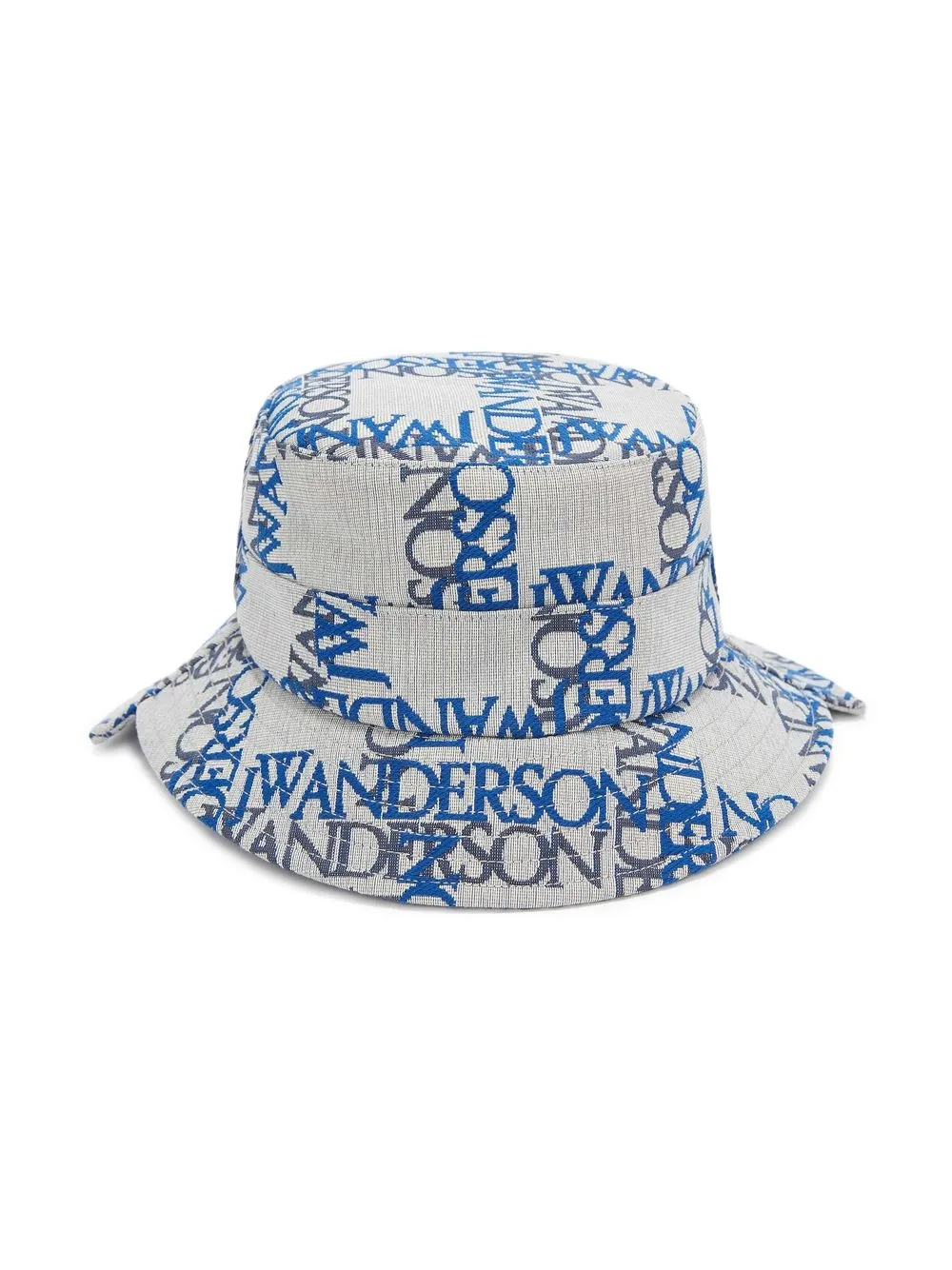 Image 2 of JW Anderson asymmetric logo-print bucket hat