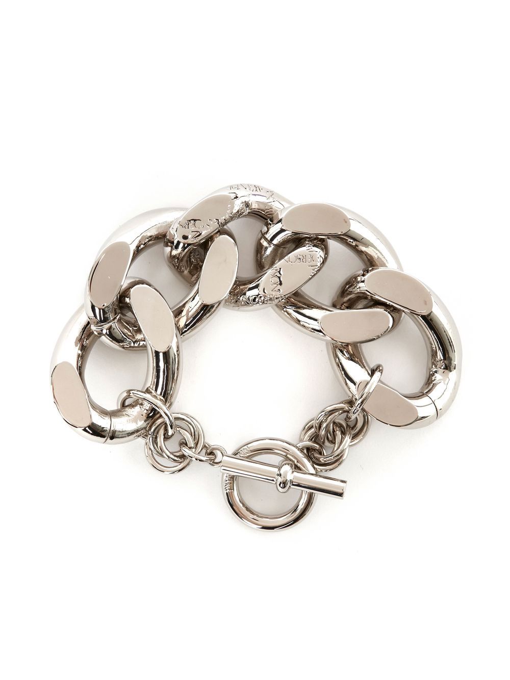 Shop Jw Anderson Oversized Chain-link Bracelet In Silver