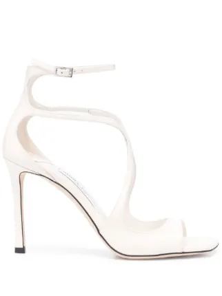 ◆Jimmy Choo◆ Azia 95mm スクエアトゥ サンダル Jimmy Choo Azia 95mm スクエアトゥ サンダル | ホワイト