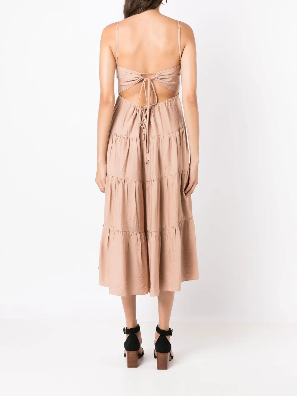 Shop Olympiah Kobe Tiered Maxi Dress In Brown