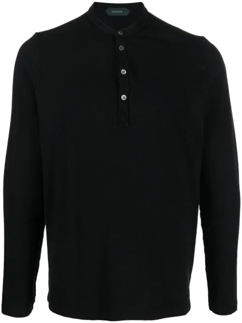 Zanone long-sleeved henley T-shirt