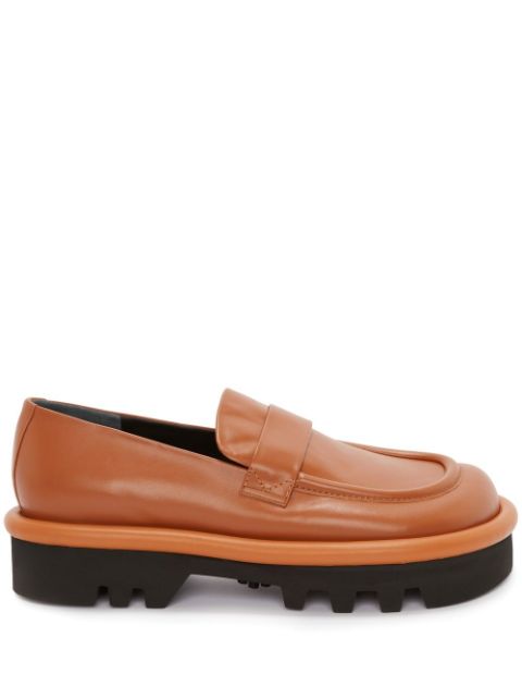 JW Anderson Bumper-Tube leather chunky loafers Women