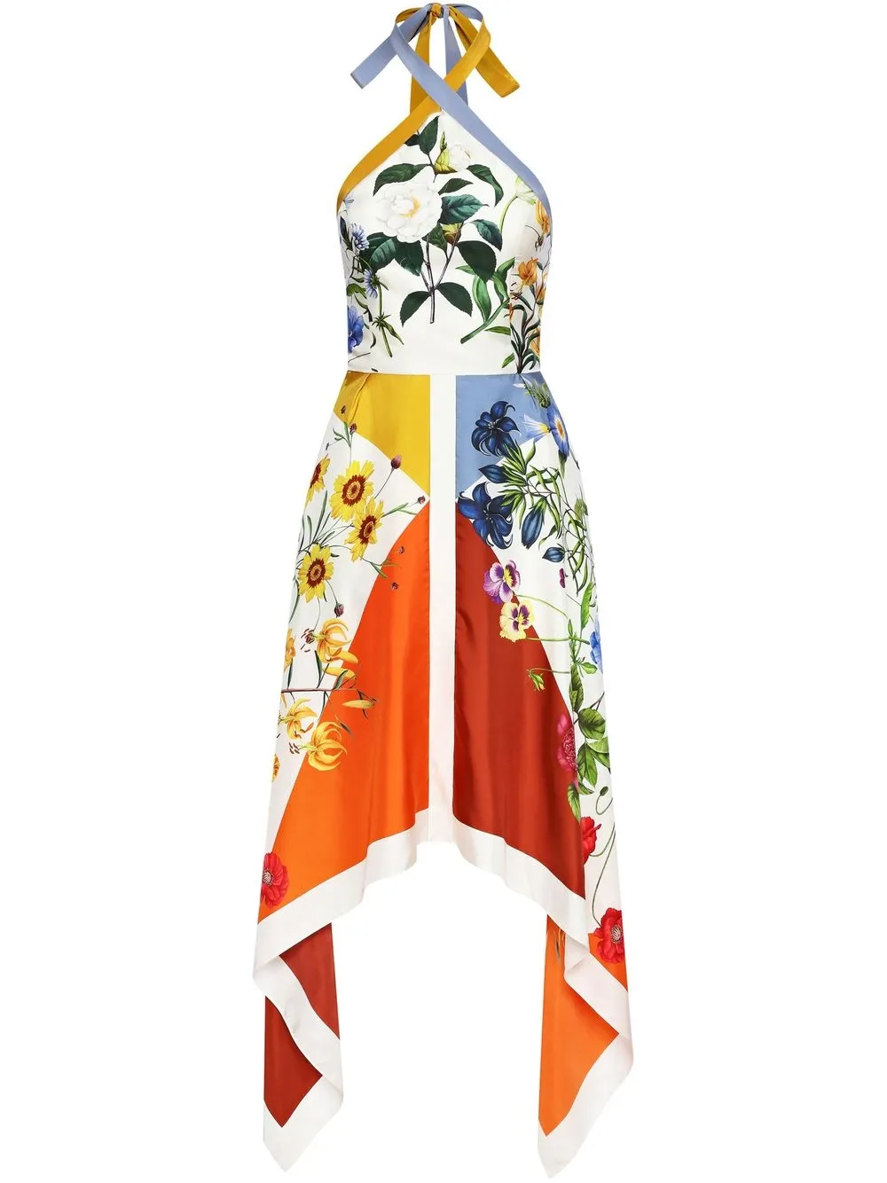 

Oscar de la Renta vestido con estampado floral - Blanco