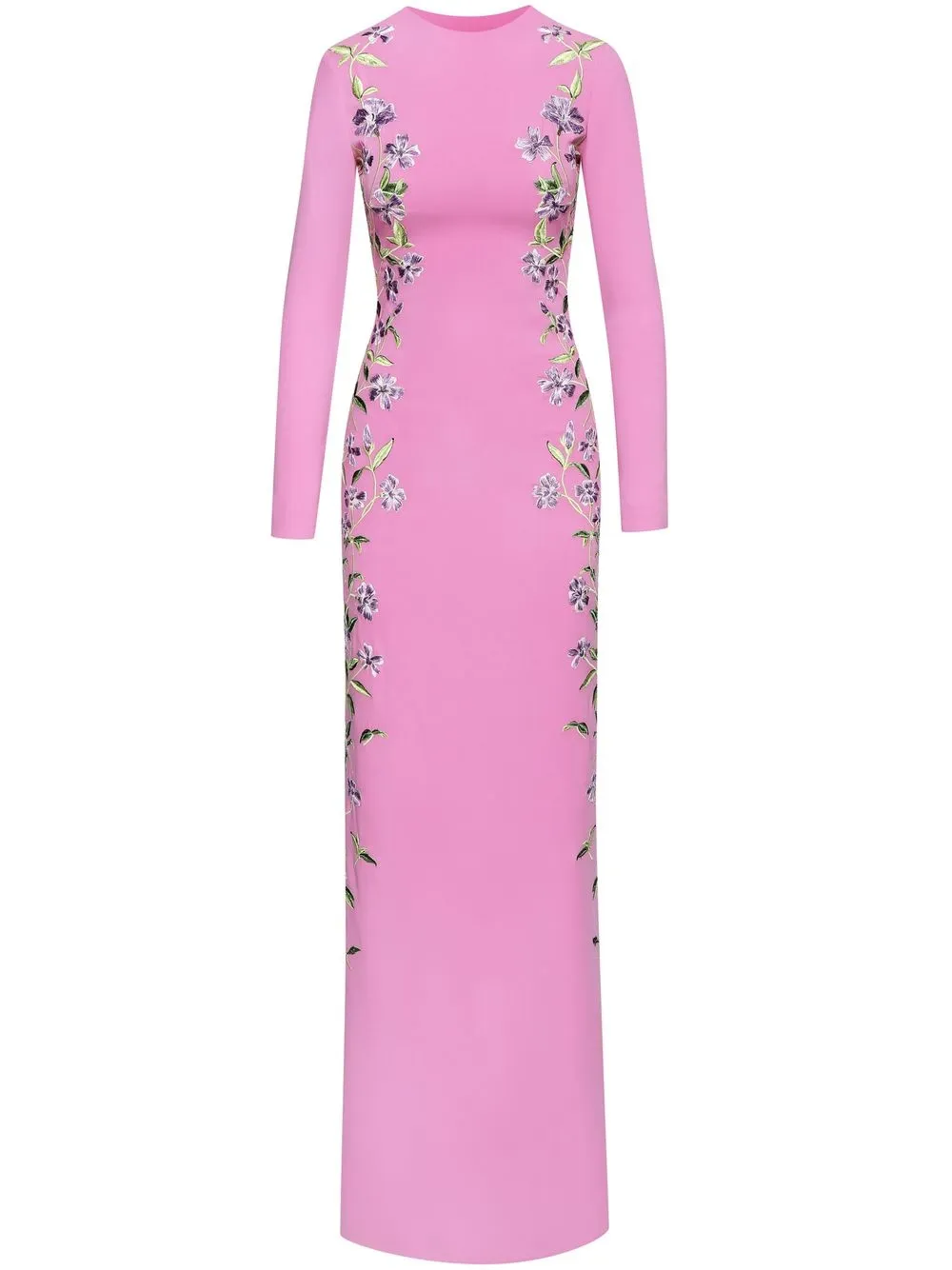 Oscar de la Renta vestido con estampado floral - Morado