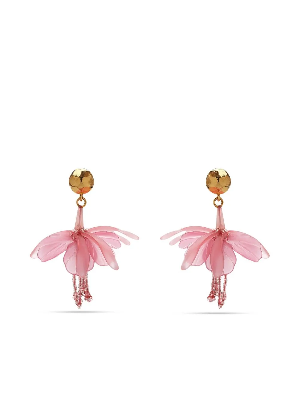 

Oscar de la Renta aretes con diseño floral - Dorado