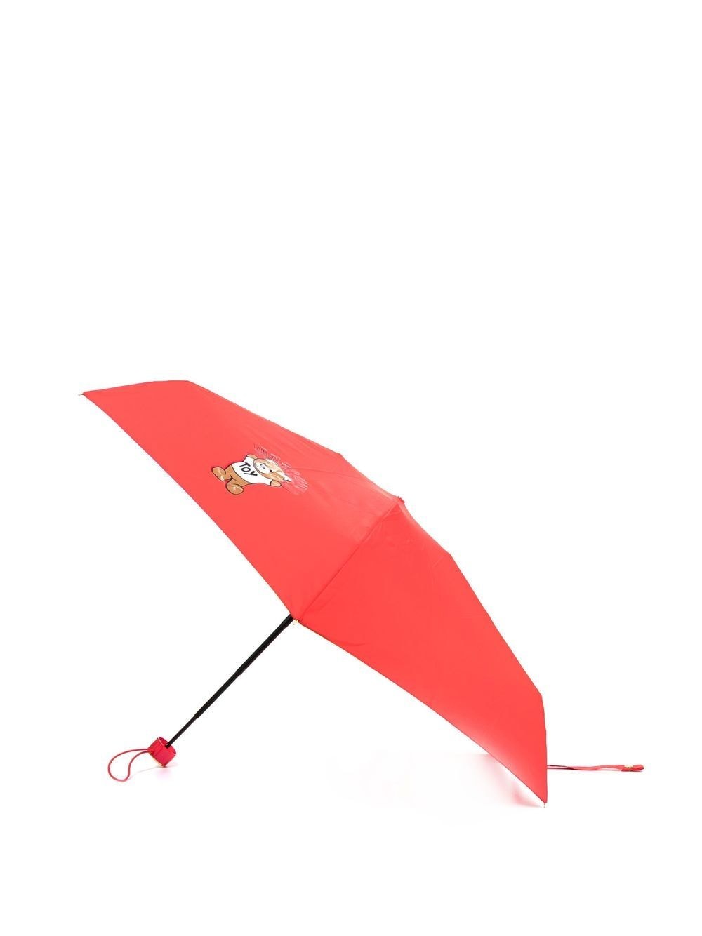 Shop Moschino Teddy Bear-print Folded Umbrella In Red