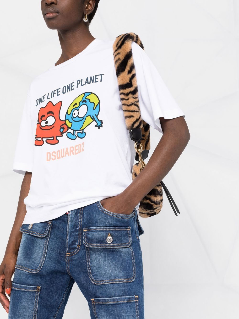 Shop Dsquared2 One Life Buddies-print T-shirt In White