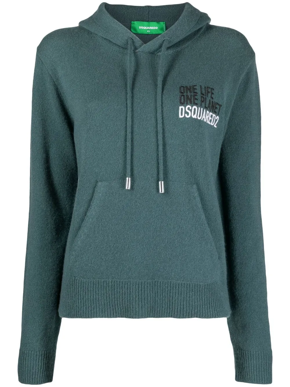 

Dsquared2 hoodie de cachemira con logo estampado - Azul