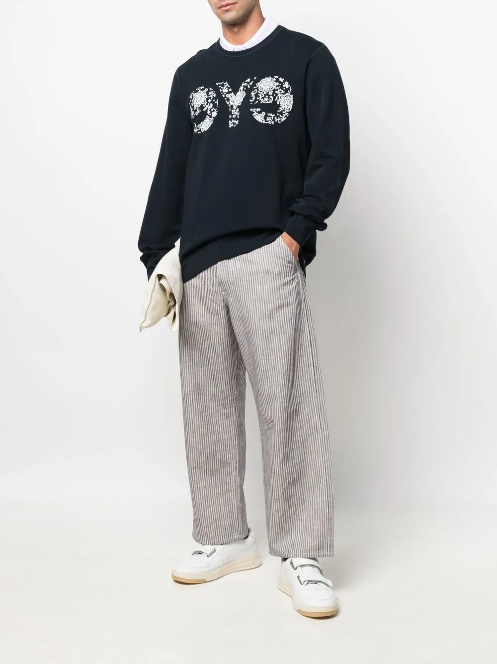 Junya Watanabe MAN Sweater met logoprint - Blauw