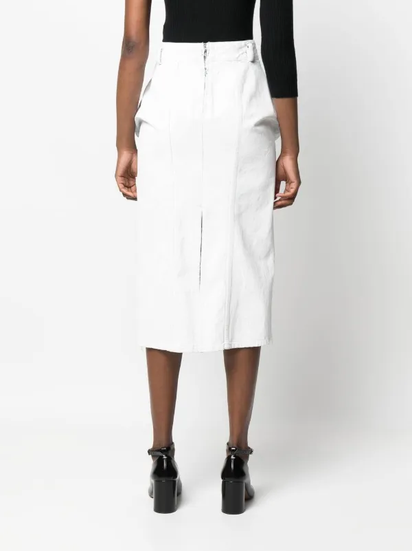 【関税&送料込】Maison Margiela White Denim Skirt MM6 Maison Margiela Denim Maxi Skirt | Saks Fifth Avenue