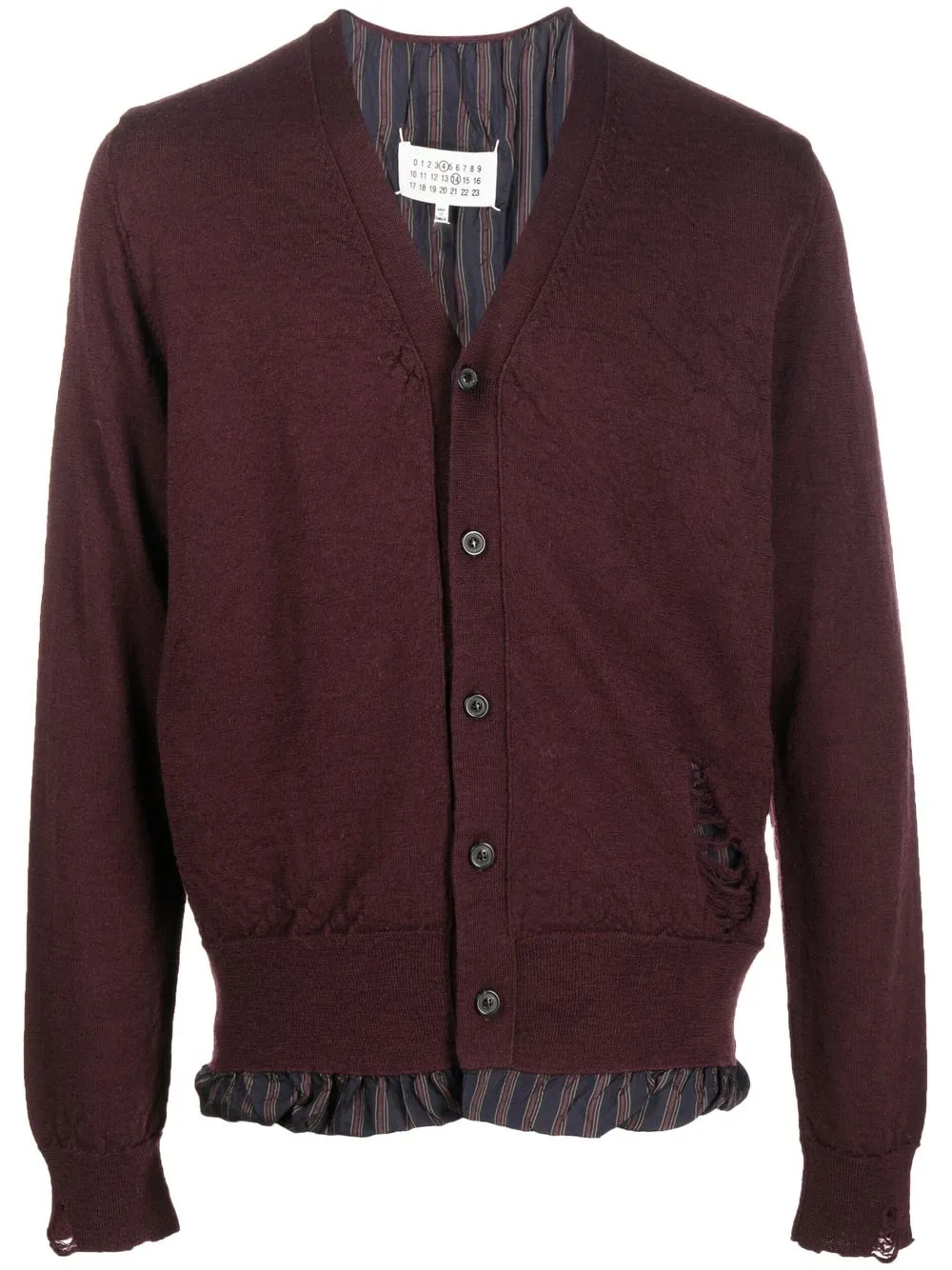 Maison Margiela V-neck button-up cardigan - Red
