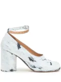 Maison Margiela 80mm Tabi Bianchetto leather pumps - White