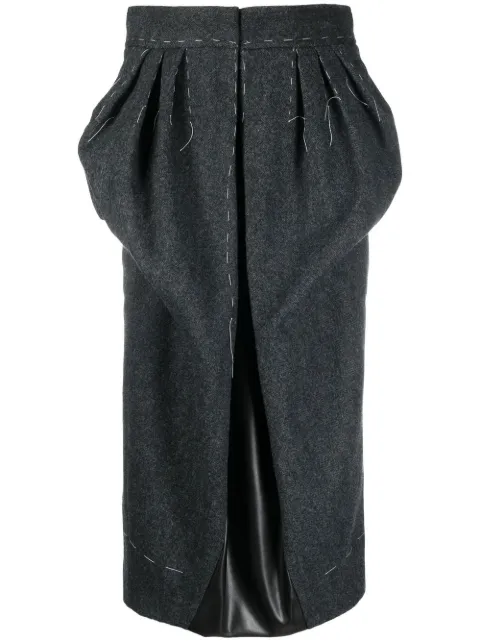 Maison Margiela Spliced Work-In-Progress midi skirt