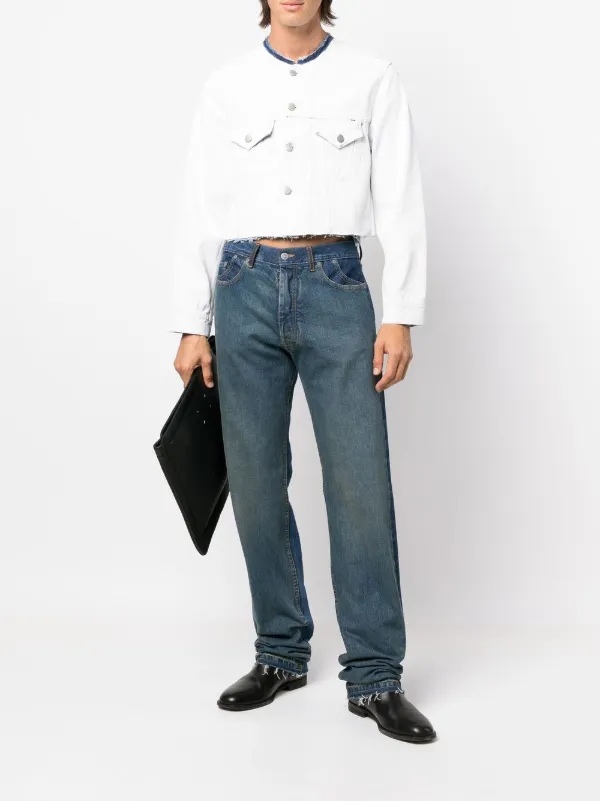 Maison Margiela メゾン・マルジェラ クロップドジャケット - FARFETCH Maison Margiela メゾン・マルジェラ クロップドジャケット - FARFETCH