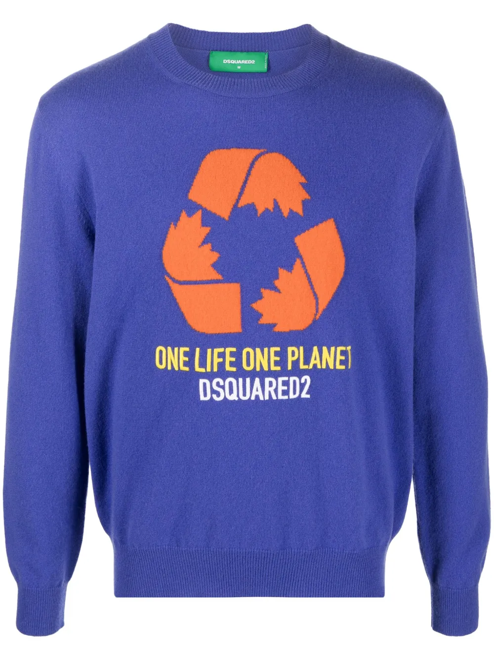 

Dsquared2 slogan-embroidered cashmere jumper - Blue