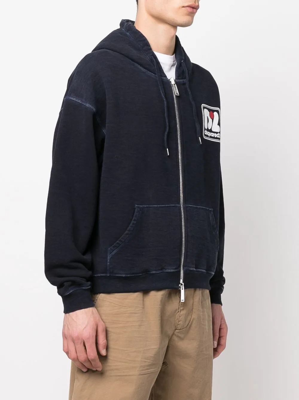 Dsquared2 Man Sweatshirt Navy Blue Size Xxl Cotton In Blue