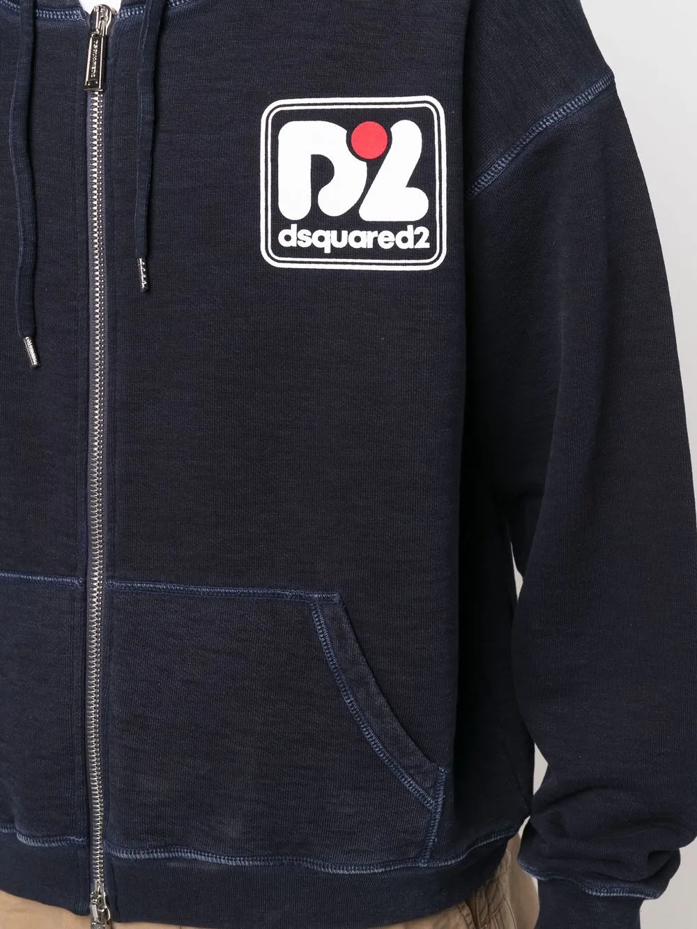 Dsquared2 Man Sweatshirt Navy Blue Size Xxl Cotton In Blue