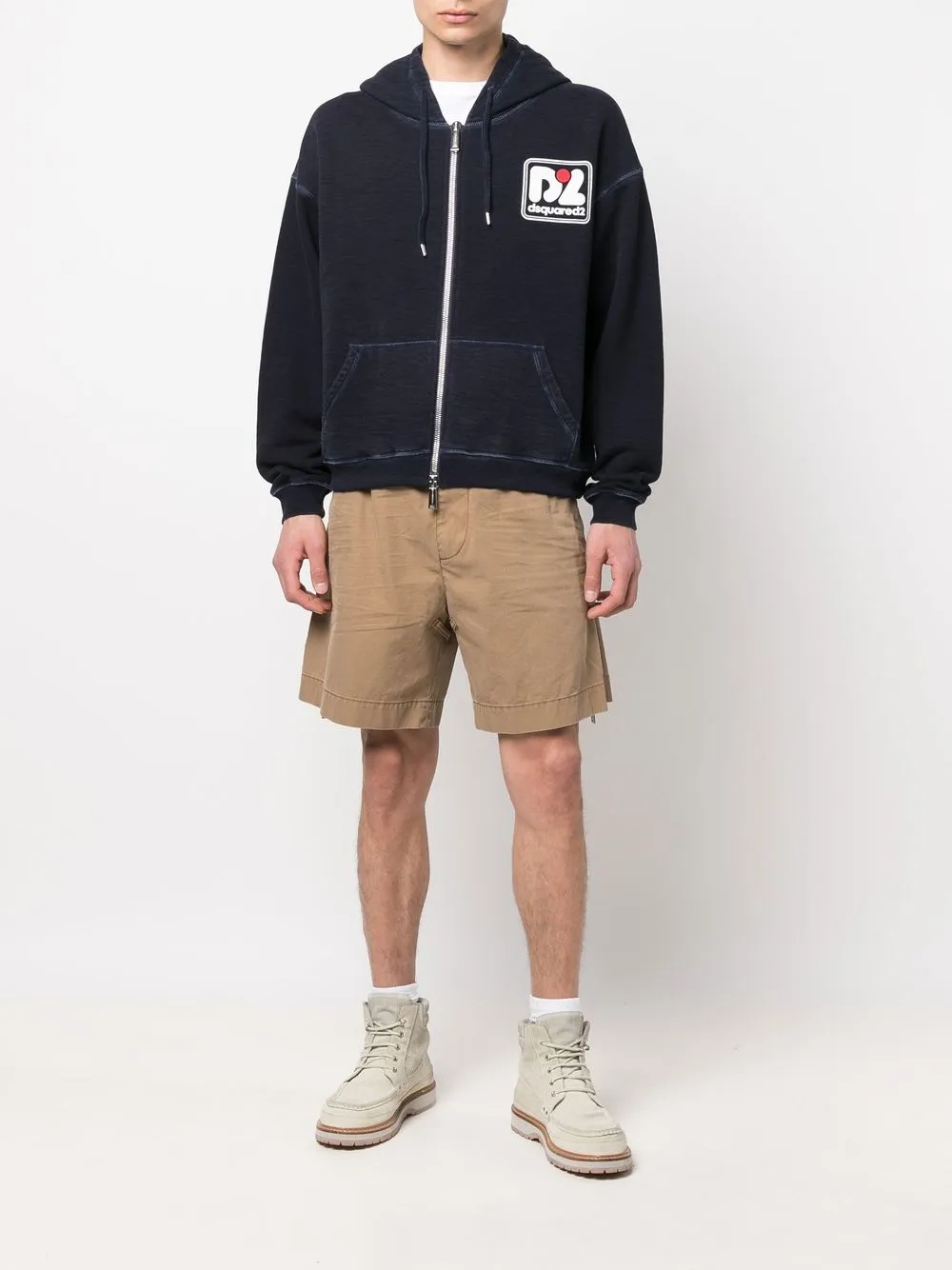 DSQUARED2 logo-print zip-up hoodie | Hoodies | Image 2