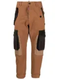 DSQUARED2 tapered cargo trousers - Brown