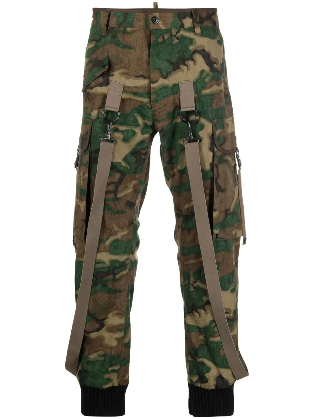 

Dsquared2 pantalones cargo con estampado militar - Verde