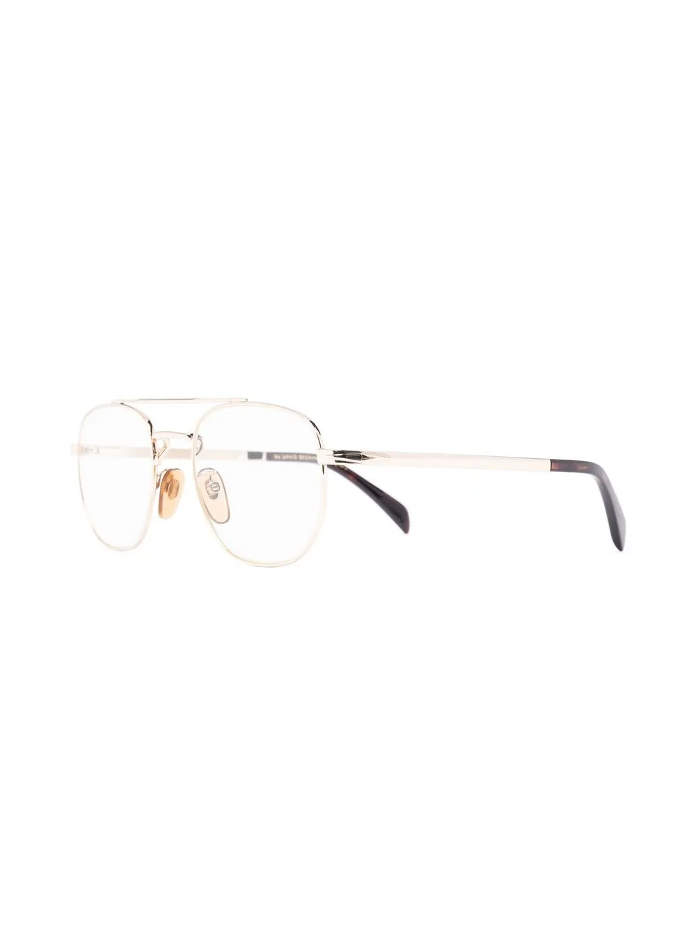 eyewear by david beckham tinted pilot-frame sunglasses - gold